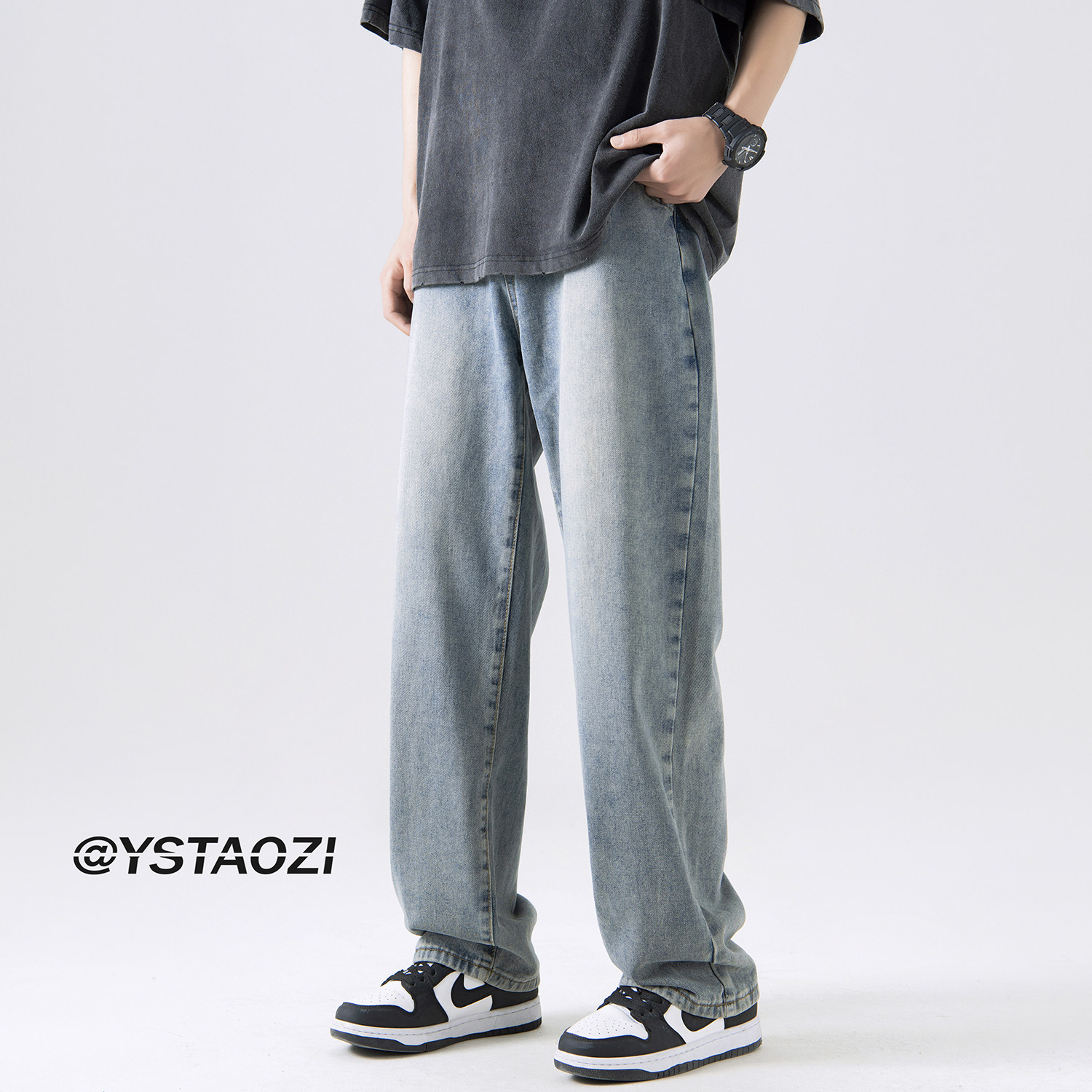 2024新款直播品质牛仔裤A336-K077-P50-限价68（75棉25聚酯纤维）,男装牛仔裤,电商A336