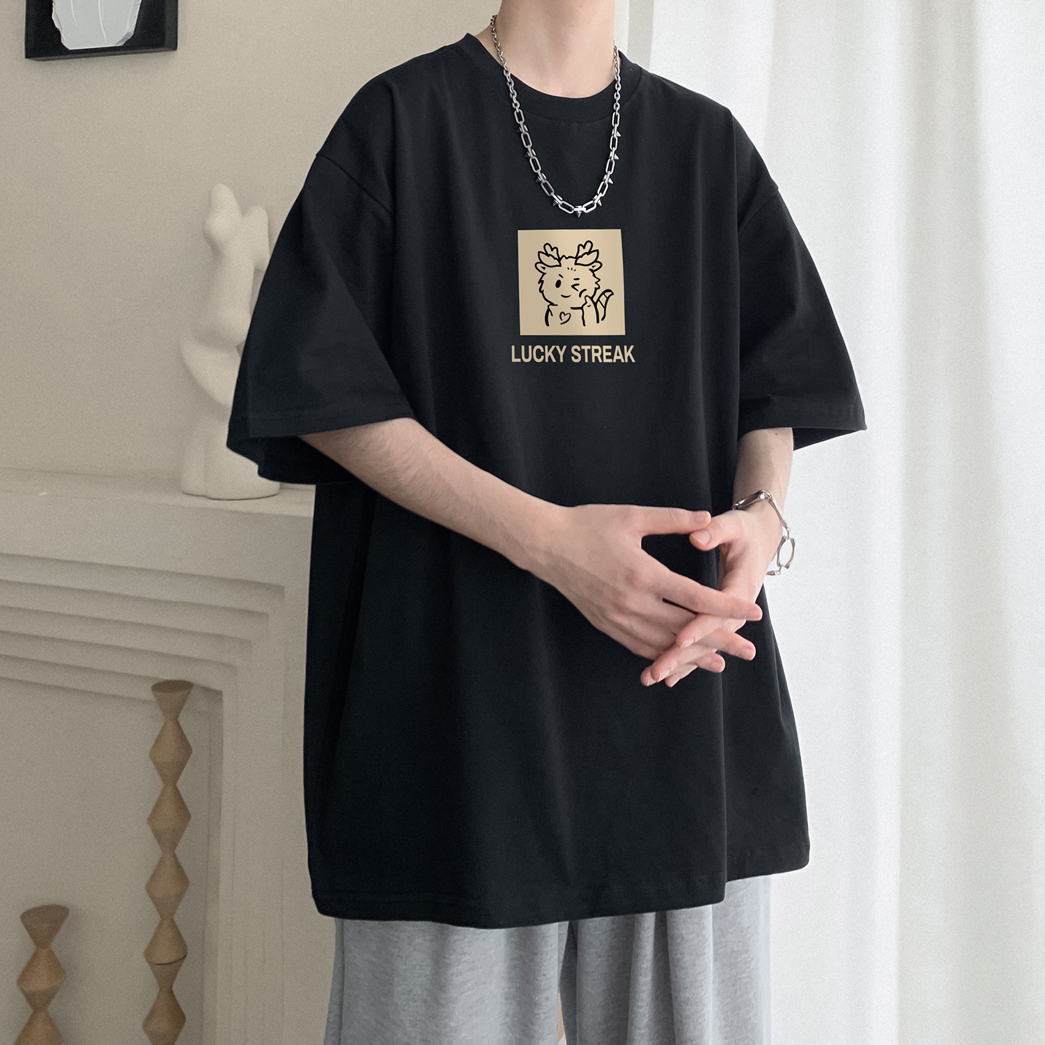 2024夏季新款印花短袖T恤A336-THDX937-P38-限价48（100棉）,男装T恤,电商A336