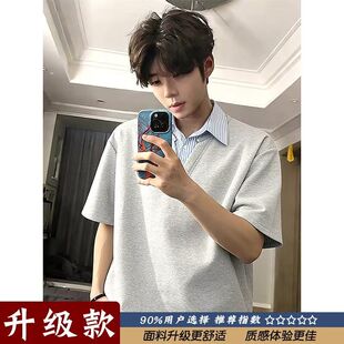 翻领短袖 潮流 A336 特P30 t恤韩版 修身 男潮牌夏季 CD33 polo衫