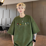 重磅麂皮绒短袖T恤A336-THJPDX56-P28-限价38（95聚酯纤维5氨纶），男装T恤，电商A336