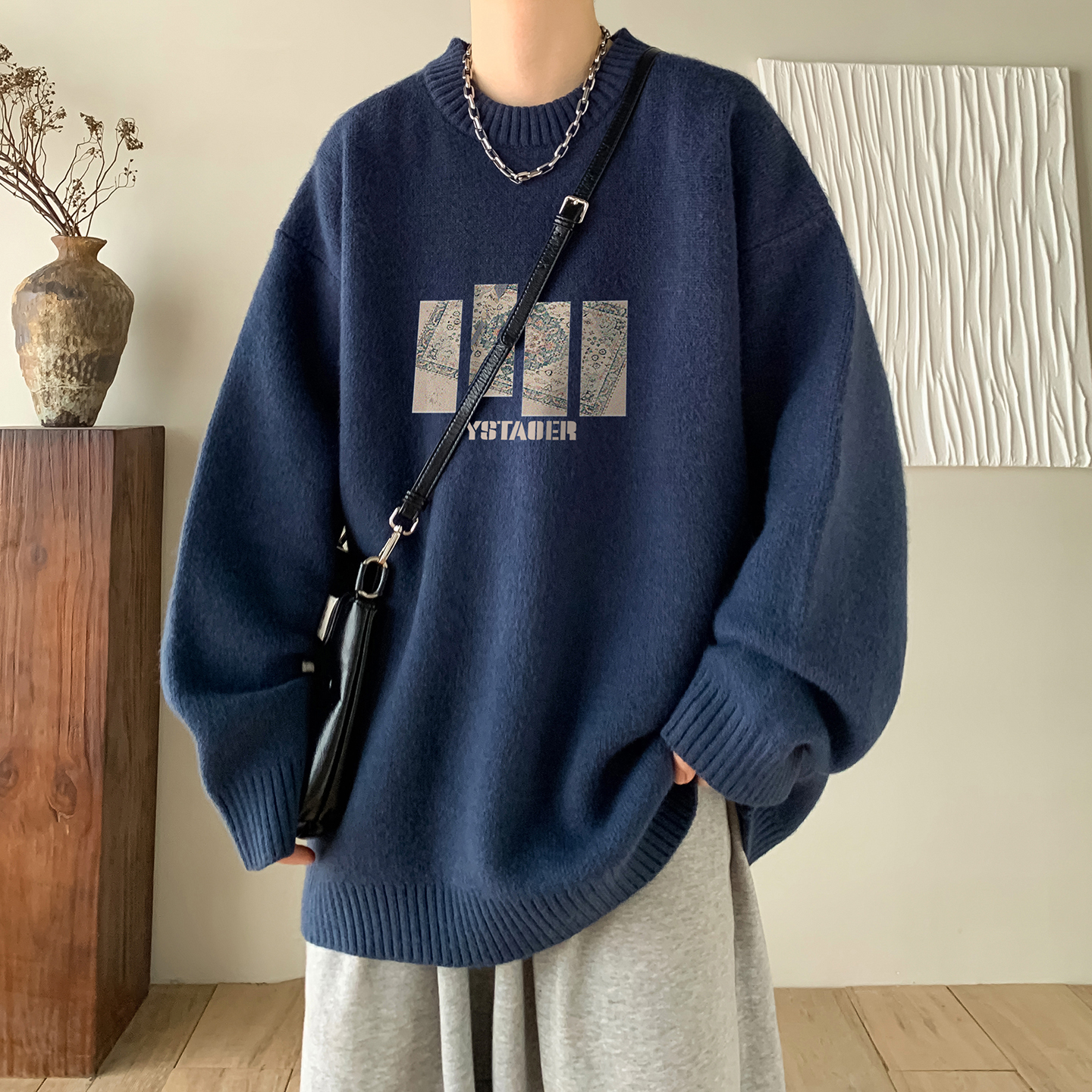 圆领毛衣A336-THYLMY0437-P58-限价78（27聚酯纤维31锦纶42睛纶，男装针织衫/毛衣，电商A336