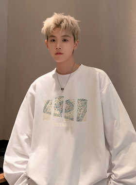 2025秋季新款印花长袖T恤 A336-THCT0523-P38-限价48（纯棉）