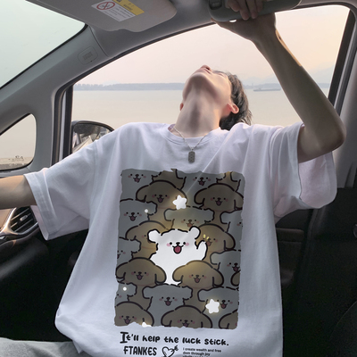 2025春夏新款印花短袖T恤A336-THDX1665-P28-限价38（纯棉）