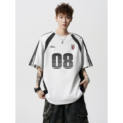 2025夏季新款拼色短袖T恤A336-THPSDX0027-P48-限价68（纯棉）