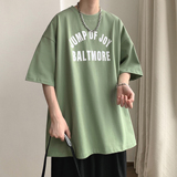wassupcandy酒红色美式短袖t恤男夏季宽松潮流高级感休闲上衣服，男装T恤，电商A336