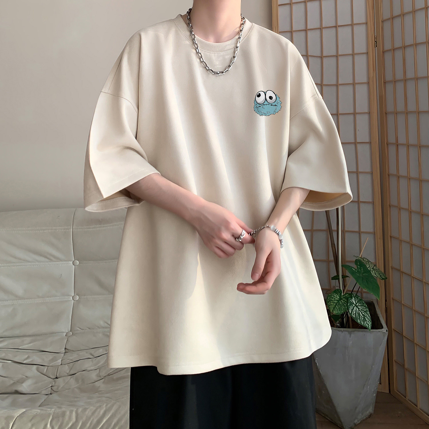 重磅麂皮绒短袖T恤A336-THJPDX09-P38-限价48（95聚酯纤维5氨纶）图片