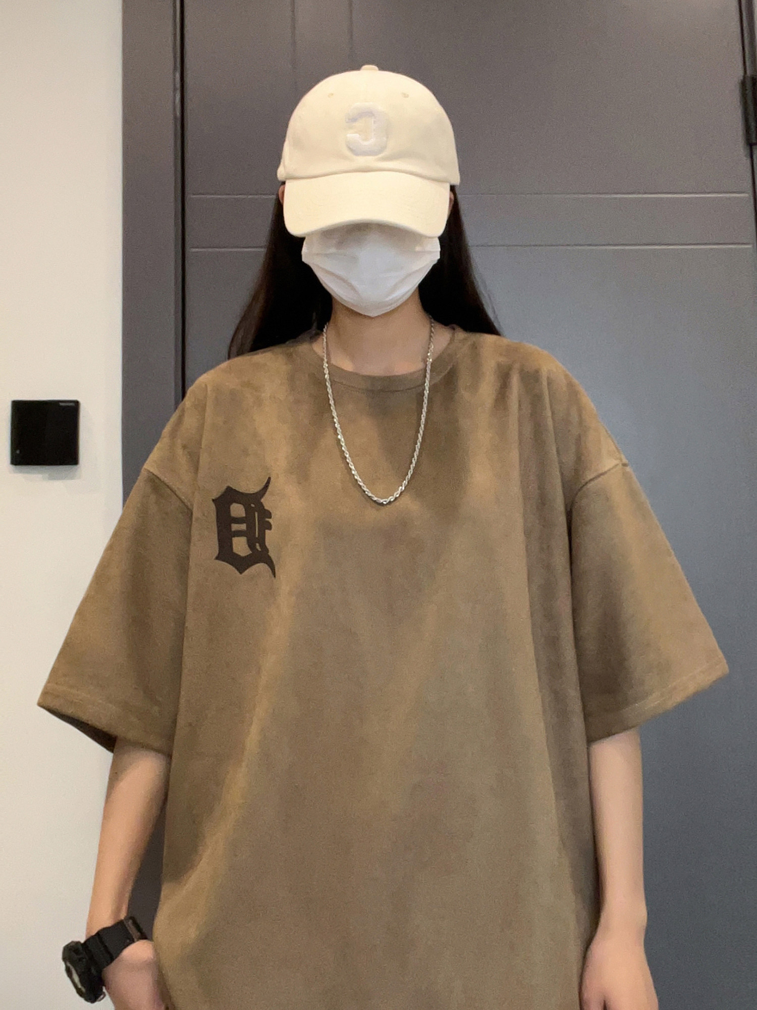 重磅麂皮绒短袖T恤A336-DX899-P38-限价48（95聚酯纤维5氨纶）,男装T恤,电商A336