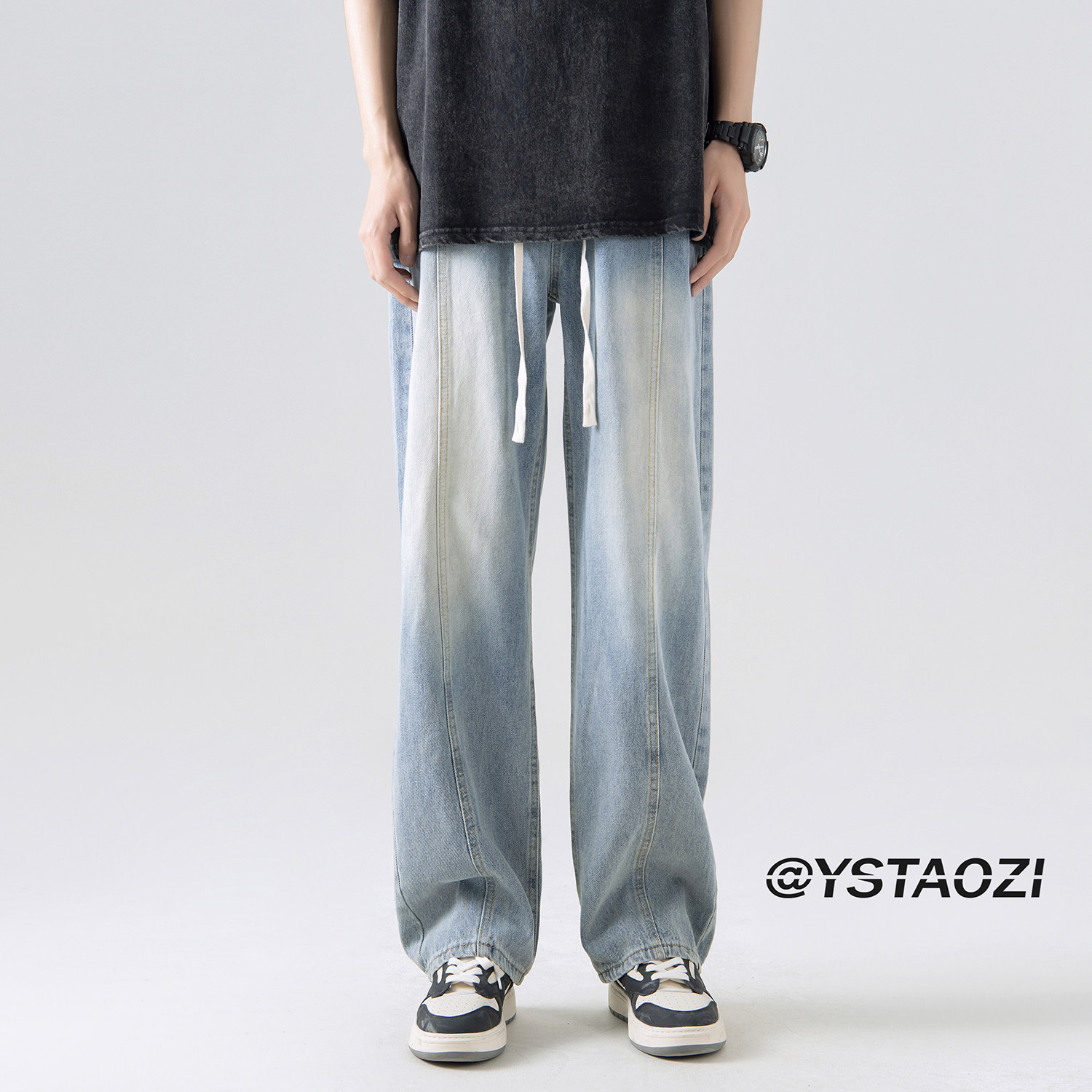牛仔裤子A336-K030-P58-限价68(75.8%棉14.9%粘纤9.3%聚酯纤维),男装牛仔裤,电商A336
