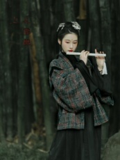 Китайцы одежда наборы 上雲樂 山行 晋制汉服男女晋襦复原曲领交领破裙原创现货秋冬日常