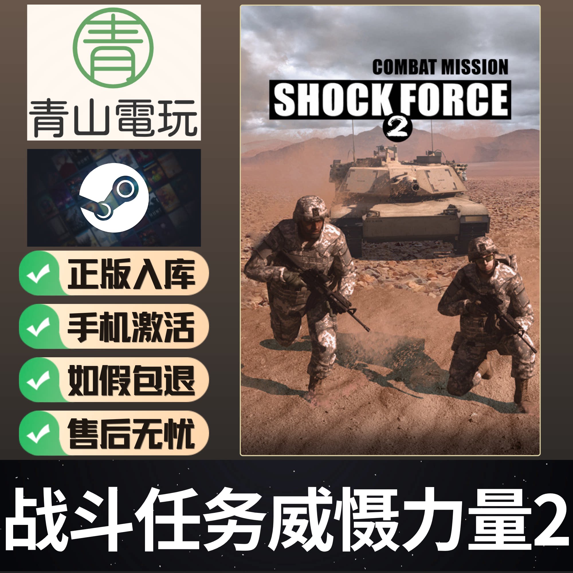 Steam正版 战斗任务威慑力量2 Mission Shock Force 2 激活码 CDK