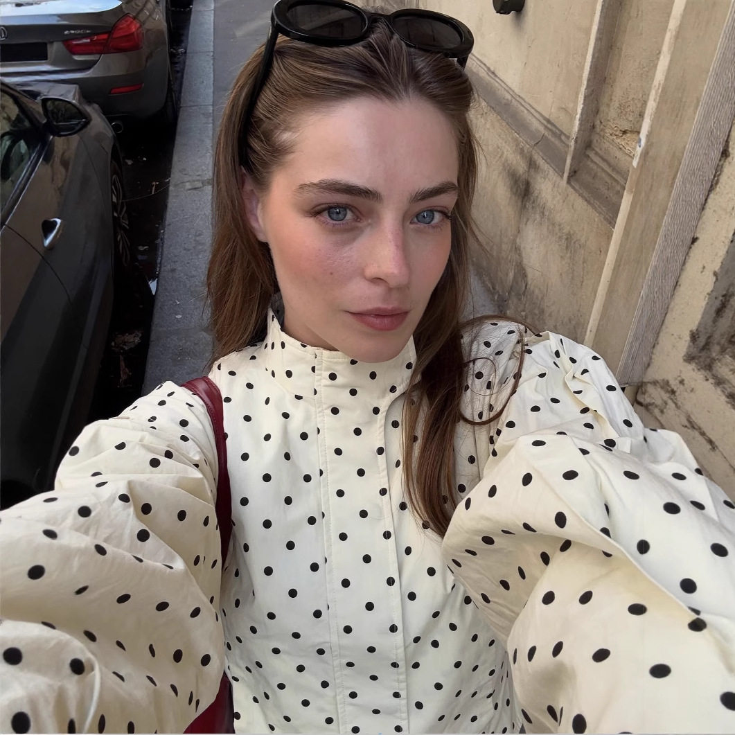 Polka dot print短外套