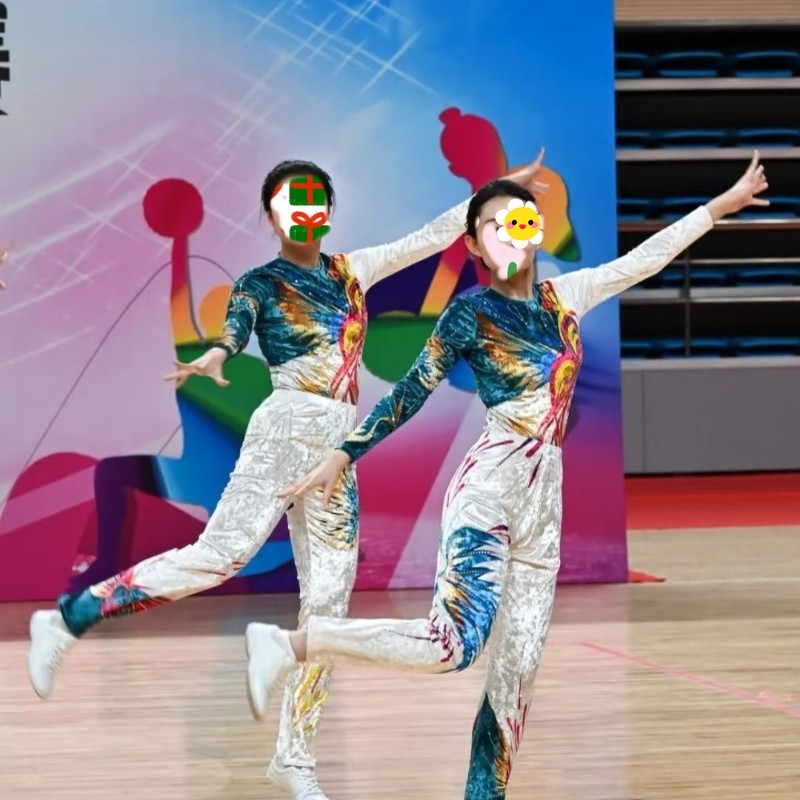 新款爵士舞服艺术体操比赛服装啦啦操服女竞技儿童健美操啦啦队服