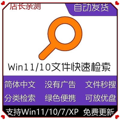 Everything中文版Win10 11文件快速搜索工具软件本地文件快速电脑