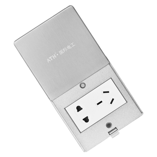 304不锈钢面板地插86底盒防水地面平推式插座 86型五孔网线地插座