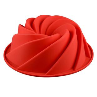 10” Silicone Bundt Cake Mold Fluted Cake Pan大硅胶蛋糕模具