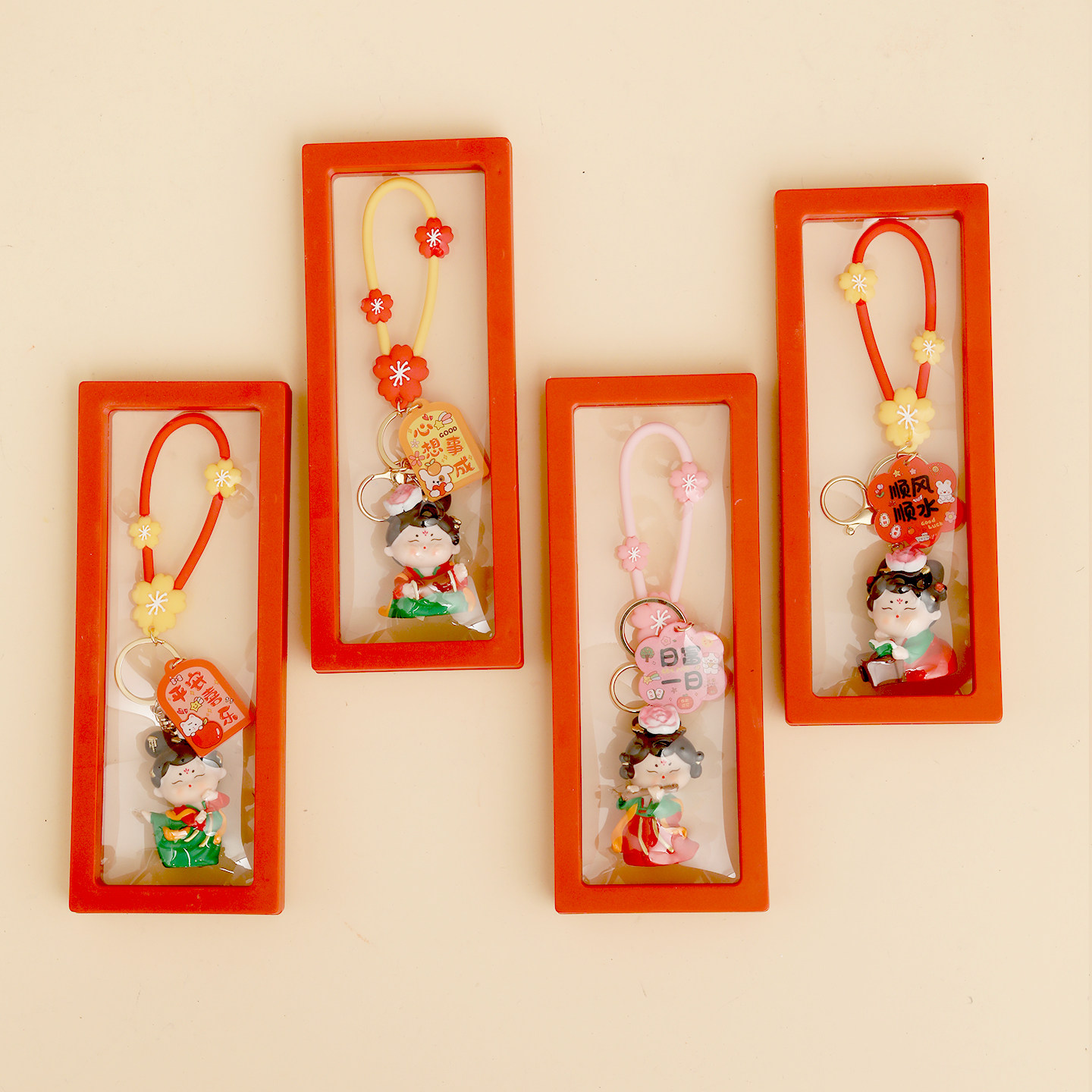 中国风唐仕女钥匙扣可爱百搭包包挂件2026新款闺蜜一对生日礼物女