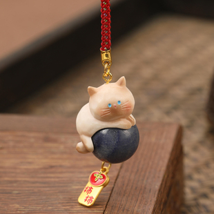 喵见好运水晶小猫咪挂件盲盒可爱猫猫手机装饰吊坠生日礼物送女生