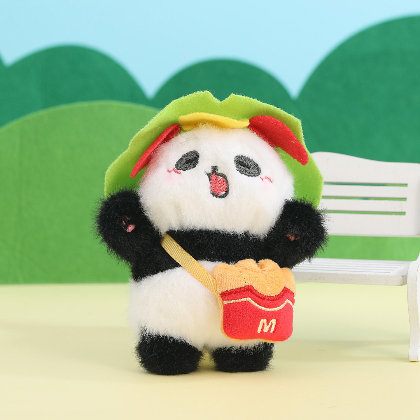 可爱熊猫毛绒挂件成都大熊猫基地文创纪念品钥匙扣伴手礼品送老外