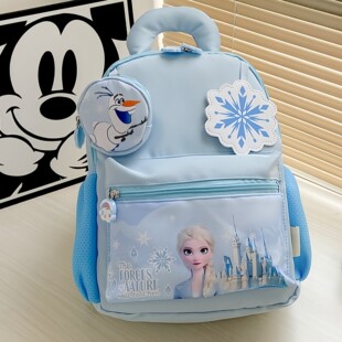 艾莎公主书包幼儿园小学生新女童Elsa女王背包休闲冰雪奇缘双肩包