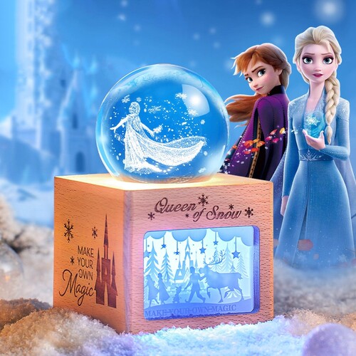 艾莎水晶球音乐盒礼物