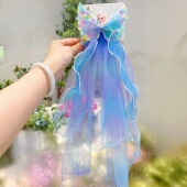 冰雪奇缘儿童发夹艾莎公主披纱发卡女童可爱头纱发饰Elsa女王头饰