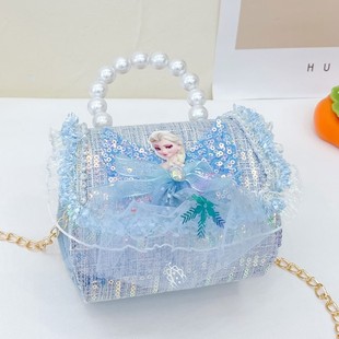 包包女童可爱小女孩艾莎公主冰雪奇缘Elsa女王手提包艾沙的斜挎包