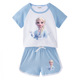 女童休闲短袖 艾莎公主童装 夏新儿童纯棉冰雪奇缘套装 Elsa女王两件