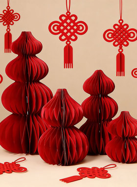 折纸葫芦2026马年福禄玄关摆件