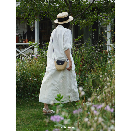 Grass&Wood非遗黄草编斜挎包