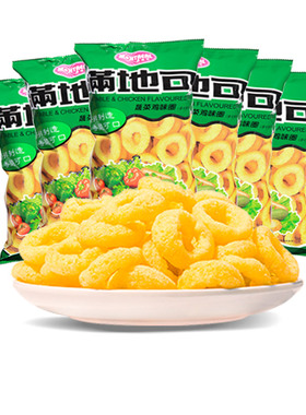 明星直播同款 零食满地可品牌官方店 蔬菜鸡味圈 75gX6包
