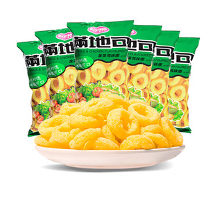明星直播同款 零食满地可品牌官方店 蔬菜鸡味圈 75gX6包