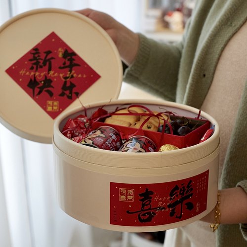 2026新年春节包装盒马年礼物袋零食红色袋子礼品袋饼干太妃抱抱桶