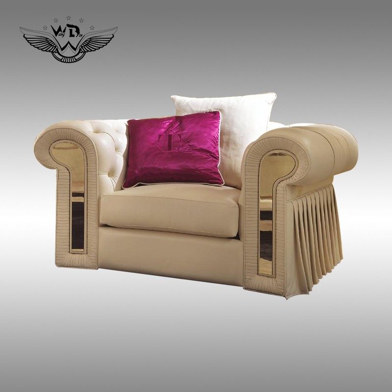 rafamariner高端定制家具turri款港式轻奢 客厅不锈钢单人沙发