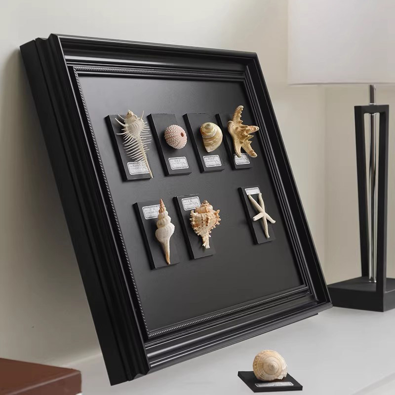 中古风电表箱装饰画高级感贝壳遮挡壁画现代简约立体感客餐厅挂画