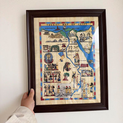 中古风卧室床头挂画埃及纸