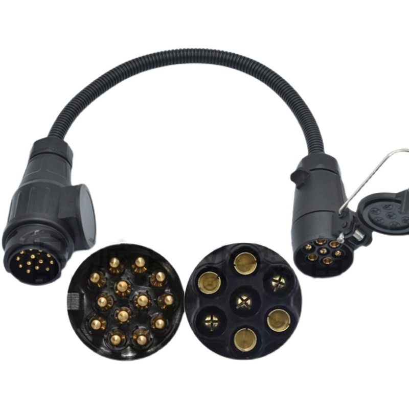 13芯转7芯拖车转接线接插头插座