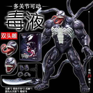 中动手办毒液屠杀共生体十周年漫威致命守护者摆件 人偶 关节可动