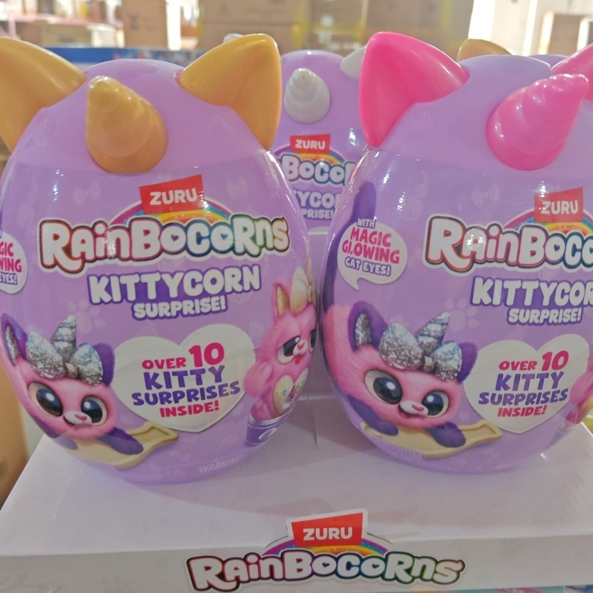 ZURU二代喵喵大作战金银独角兽魔法蛋盲盒小猫咪毛绒公仔惊喜娃娃