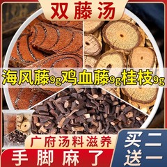 双藤汤鸡血藤海风藤桂枝尖各9g克中药材正品泡水茶包广府煲汤料包