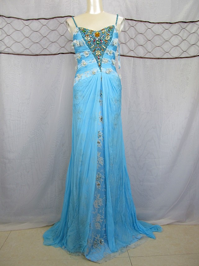 魅惑实拍意大利原单重工钉珠绣花性感吊带晚礼服宴会演出连衣裙,女装/女士精品,礼服/晚装,淘宝优惠券,粉丝福利购,淘宝优惠卷