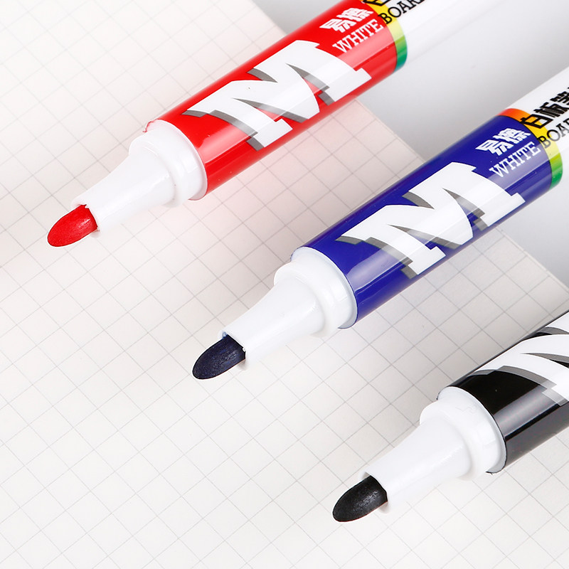 CHENGUANG 화이트 보드 펜 검정 수성 지울 수있는 어린이 색상 빨간색과 파란색 칠판 펜 사무용품 문구 드로잉 보드 펜 쓰기 패드 펜 지우기 쉬운 두꺼운 머리 2201