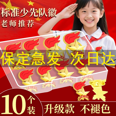 少先队队徽小学生红领巾徽章磁铁别针奖章不褪色防水学生吸铁石校徽少先队员少年先锋队大号小学队微校微对徽