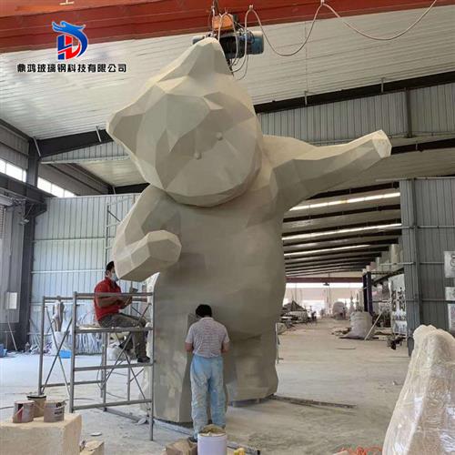 玻璃钢雕塑定制抽象彩绘动物雕塑户外公园广场景观摆件卡通雕塑