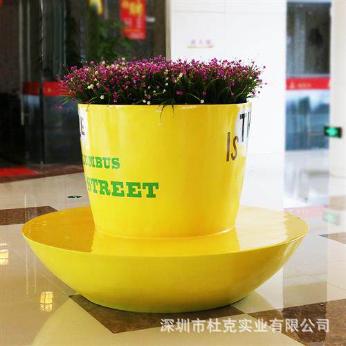 玻璃钢彩绘杯子椅大型花盆坐凳幼儿园卡通座椅商场休闲椅景观坐凳