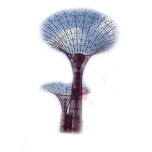 不锈钢树形伞状广场雕塑不锈钢雕塑异形树形叶形廊架户外园林景观