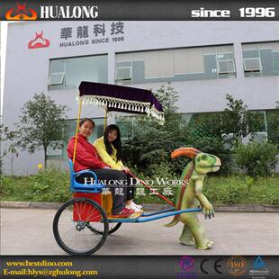 自贡华龙科技仿真恐龙马车花车巡游厂家引流神器乐园主题公园