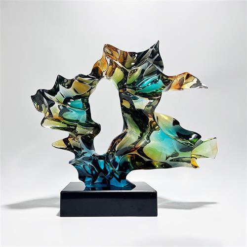 现代艺术家居酒店大堂酒柜透明树脂工艺品别墅样板间雕塑玄关软装