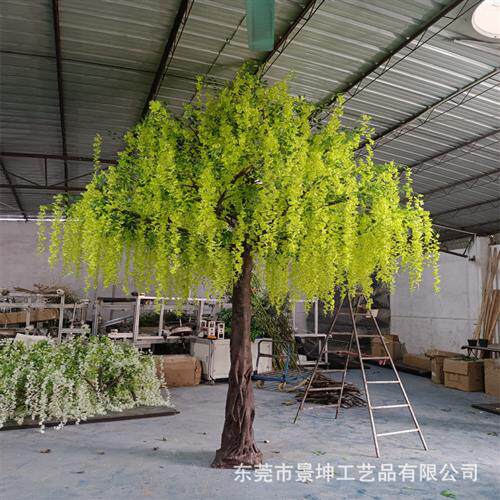 仿真豆花树仿真紫藤树人造假树商场酒店婚礼装饰园林造景大型摆件