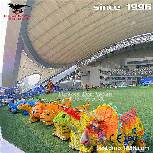 儿童骑行恐龙小车商场广场地摊经济热销产品华龙龙工厂制造