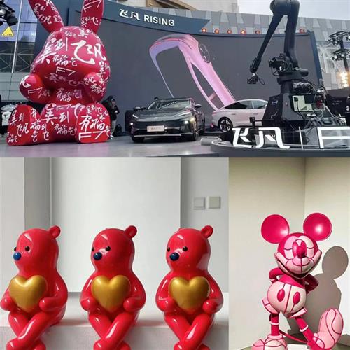 大型玻璃钢雕定制卡通动漫吉祥物网红打卡IP创意户外景观美陈摆件